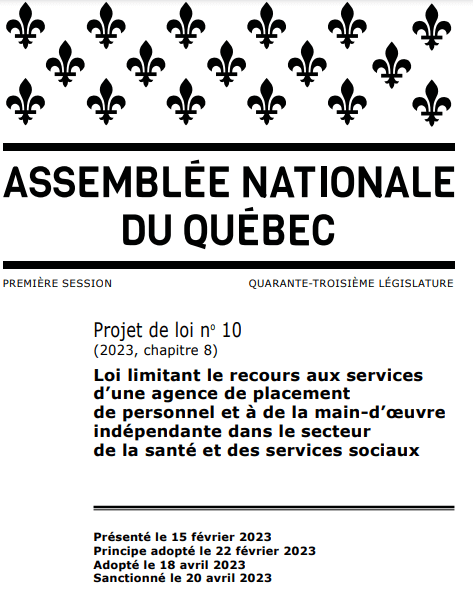 règlement limitant le recours aux agences de placement